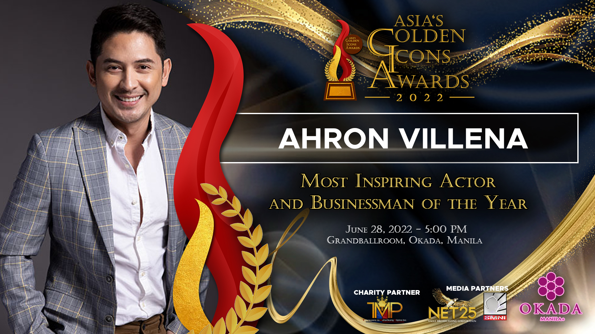 Ahron Villena (Most Inspiring Actor and Businessman of the Year)
