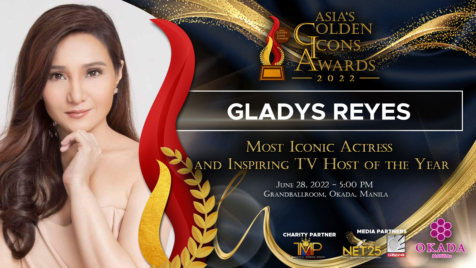 Gladys Reyes (Most Iconic Actress and Inspiring TV Host of the Year)
