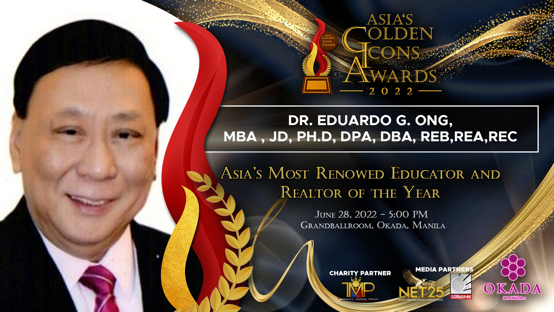 Dr. Eduardo Ong (Asia's Most Renowned Educator and Realtor of the Year)